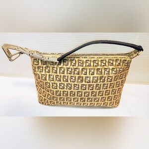 1990-2000s Zucchino-jacquard canvas Fendi handbag Made in Italy